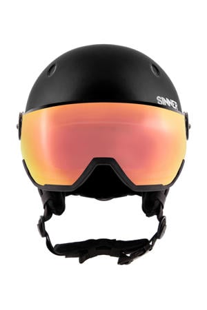  ski helm Titan Visor mat zwart (rode lens)