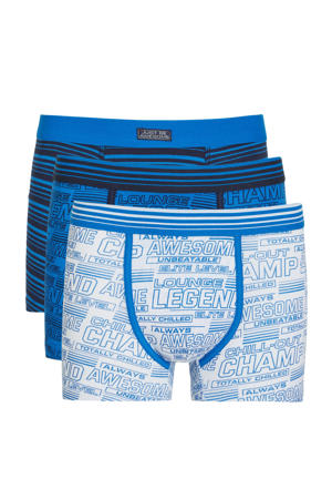   boxershort - set van 3 blauw/wit