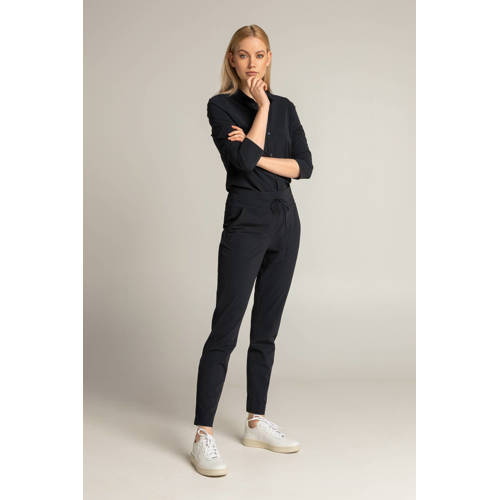 Expresso blouse van travelstof Xanta donkerblauw afbeelding