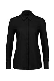 thumbnail: Expresso basis blouse XANI stretchkatoen zwart