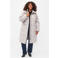 Zizzi gewatteerde jas grijs