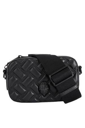 leren crossbody tas Kensington zwart