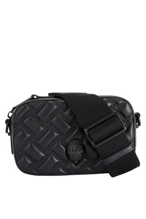 leren crossbody tas Kensington zwart
