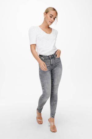 mid waist skinny jeans ONLPOWER grijs