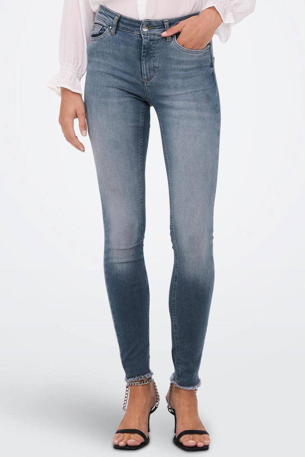 ONLY skinny jeans ONLBLUSH grijsblauw