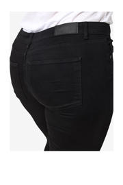 thumbnail: Zwarte dames NOISY MAY Curve high waist flared jeans van stretchdenim met rits- en knoopsluiting en effen