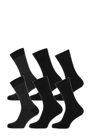 sokken - set van 6 zwart