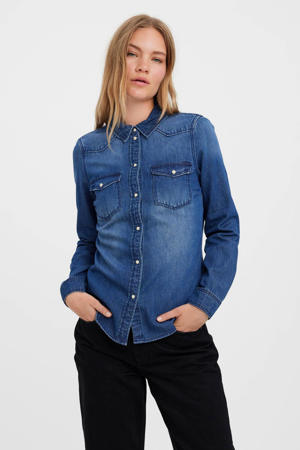 denim blouse VMMARIA blauw