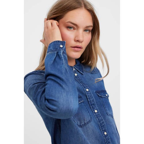 VERO MODA denim blouse VMMARIA blauw afbeelding