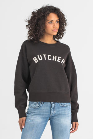 sweater Butcher Army crew neck van biologisch katoen bruin