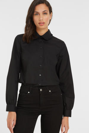 blouse met peter pan kraag zwart