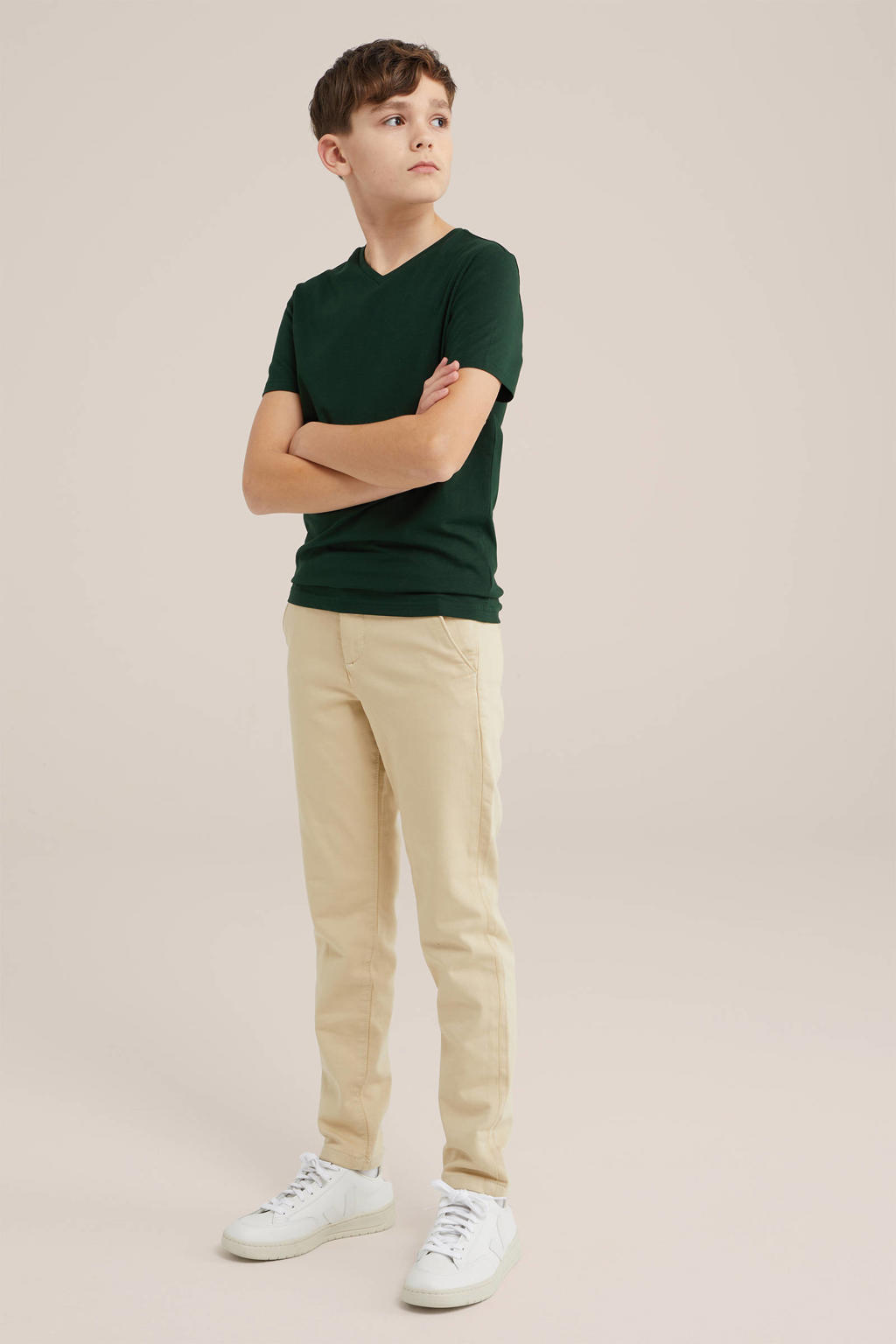 WE Fundamentals basic T-shirt donkergroen