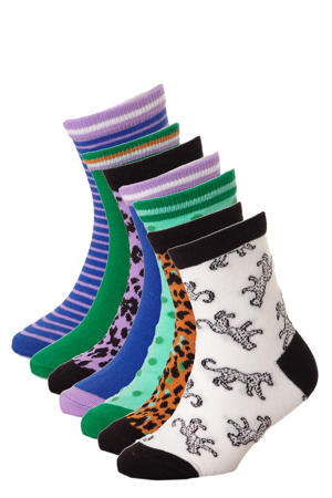sokken met prints - set van 7 multi
