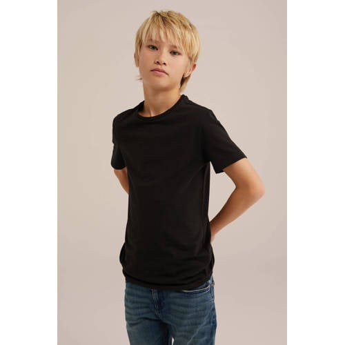 WE Fashion basic T-shirt zwart afbeelding