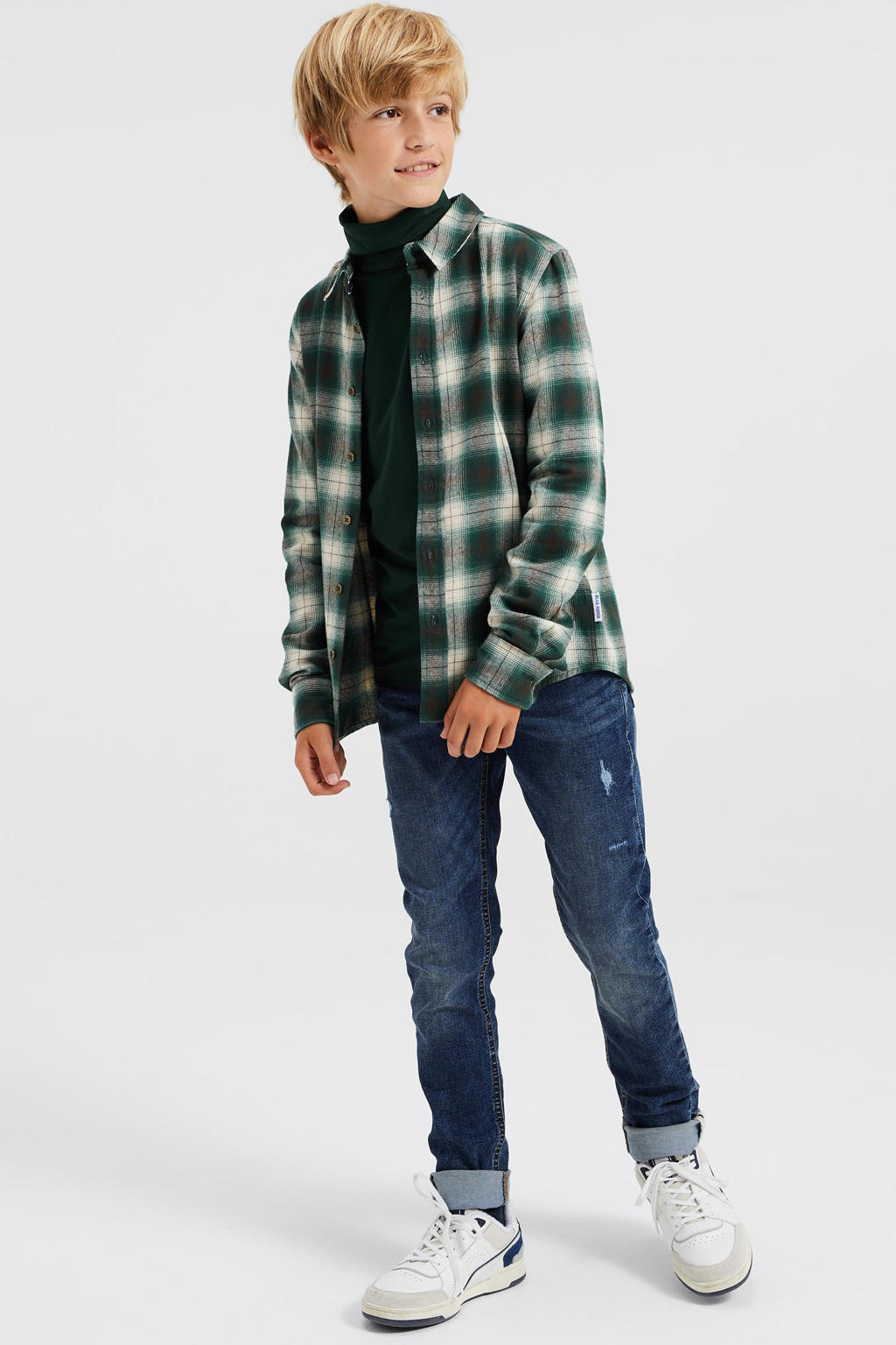 WE Fashion longsleeve donkergroen