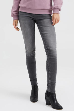 high waist super skinny jeans grijs
