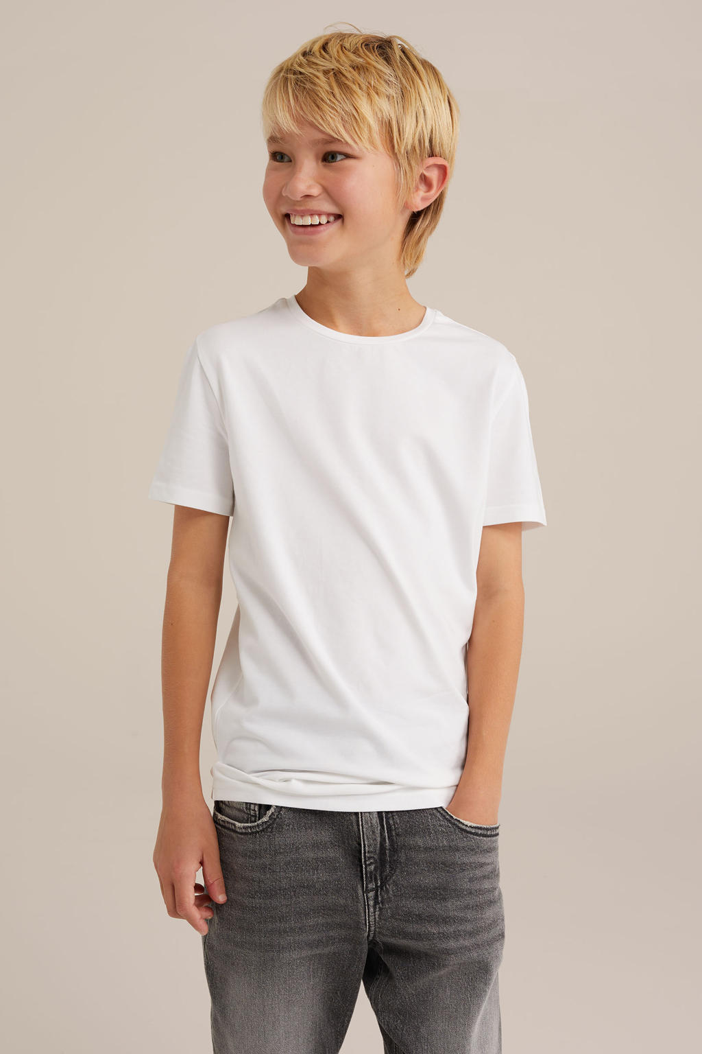 WE Fashion T-shirt - set van 3 wit