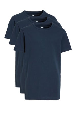 T-shirt - set van 3 donkerblauw
