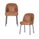 WOOOD WOOOD Vogue Eetkamerstoelen - Leer - Cognac - Set van 2