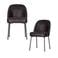 WOOOD Vogue Eetkamerstoelen - Leer - Zwart - Set van 2