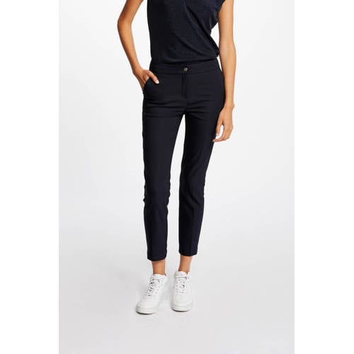 Morgan cropped low waist slim fit pantalon marine afbeelding