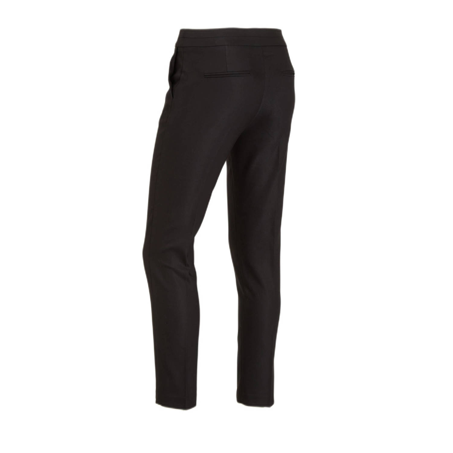Morgan cropped low waist slim fit pantalon zwart