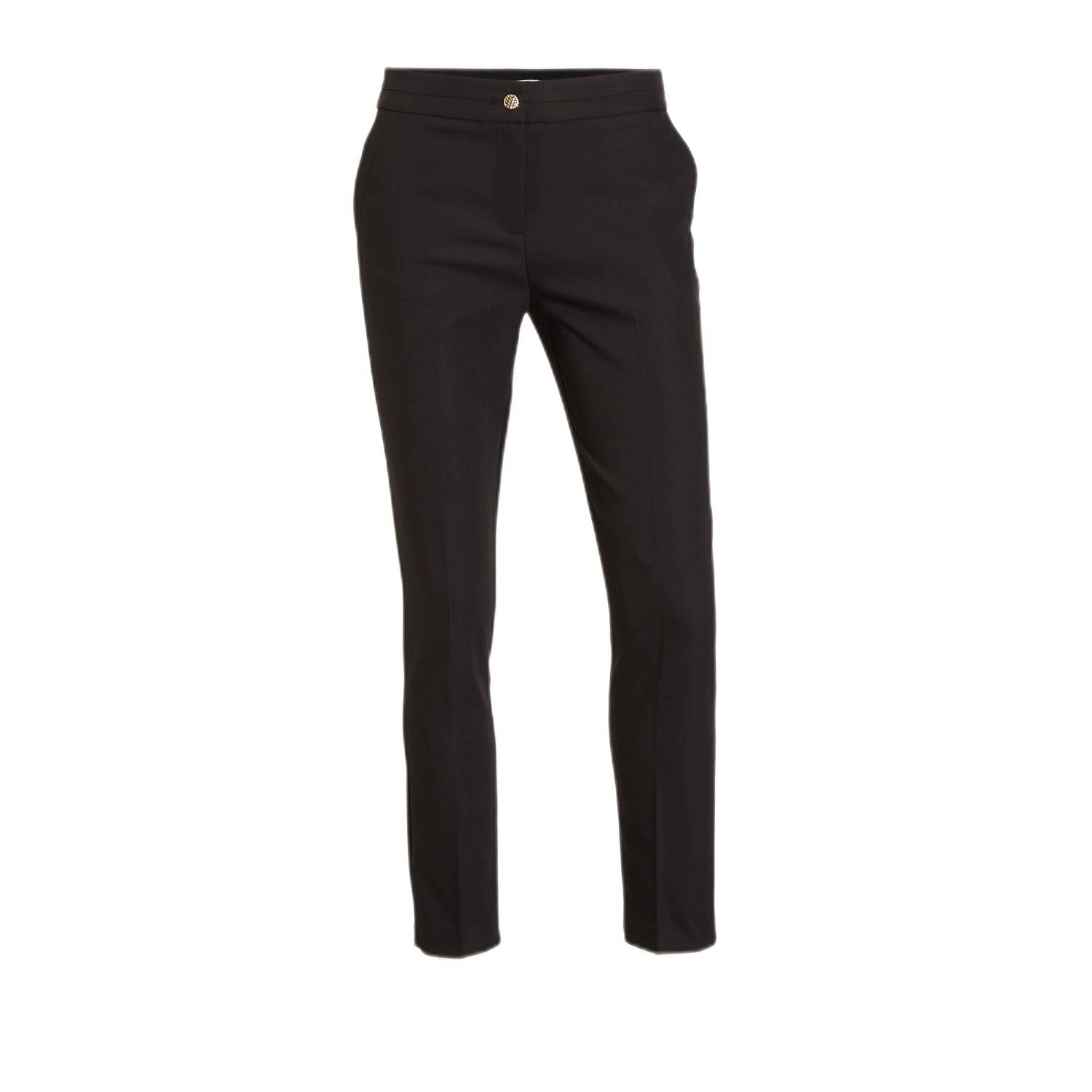 Morgan cropped low waist slim fit pantalon zwart