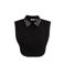 WE Fashion losse kraag met parels zwart