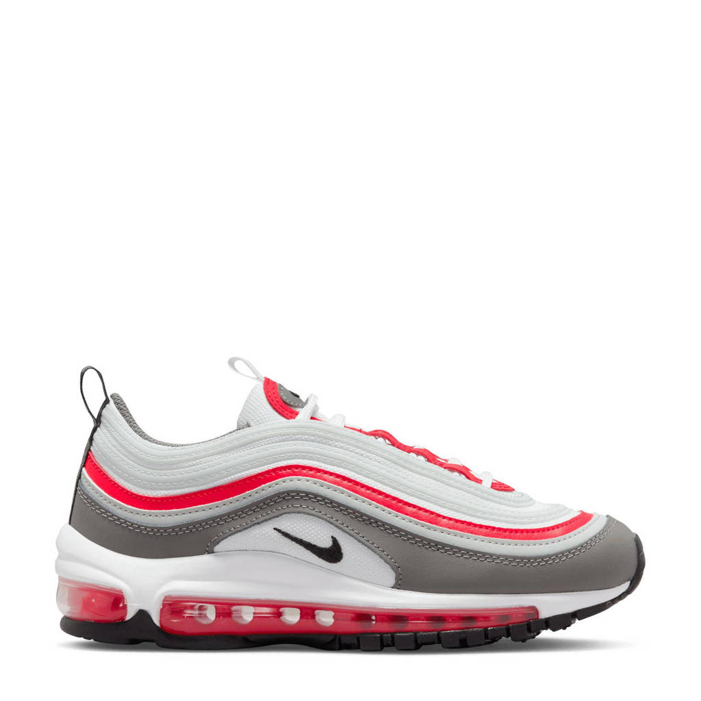 Herhaald Spin Oneindigheid Nike Air Max 97 (GS) sneakers wit/zilver/rood | wehkamp