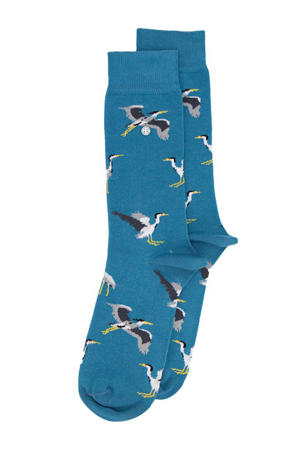 sokken Herron met print blauw