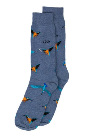 sokken Kingfisher met print blauw