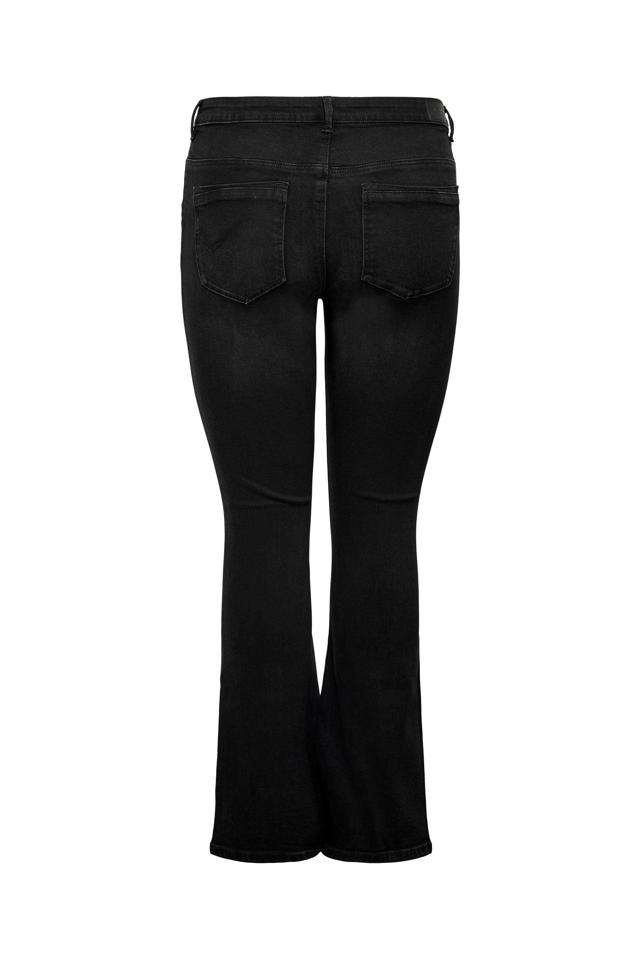 ONLY CARMAKOMA high waist jeans CARSALLY | zwart flared wehkamp