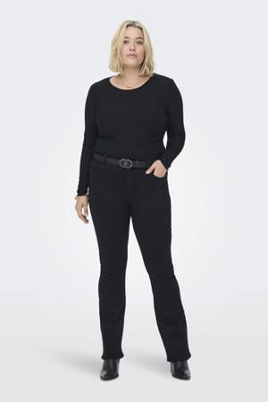 high waist flared jeans CARSALLY zwart
