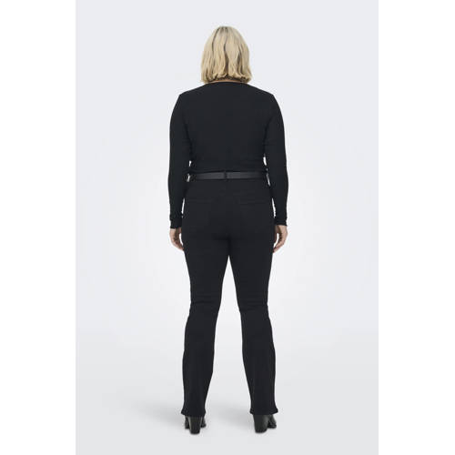 ONLY CARMAKOMA high waist flared jeans CARSALLY zwart afbeelding