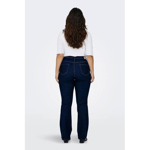 ONLY CARMAKOMA high waist flared jeans CARSALLY donkerblauw afbeelding