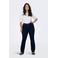 ONLY CARMAKOMA high waist flared jeans CARSALLY donkerblauw