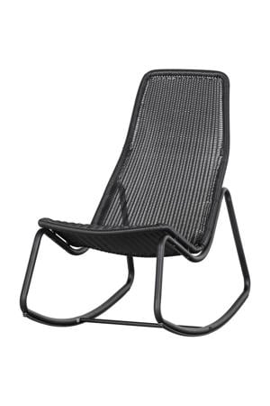 Schommelstoel Buiten Tom - Rattan - Zwart - 97x51x95