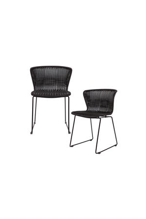 WOOOD Tuinstoel Wings  - Polyester - Zwart (set van 2) 