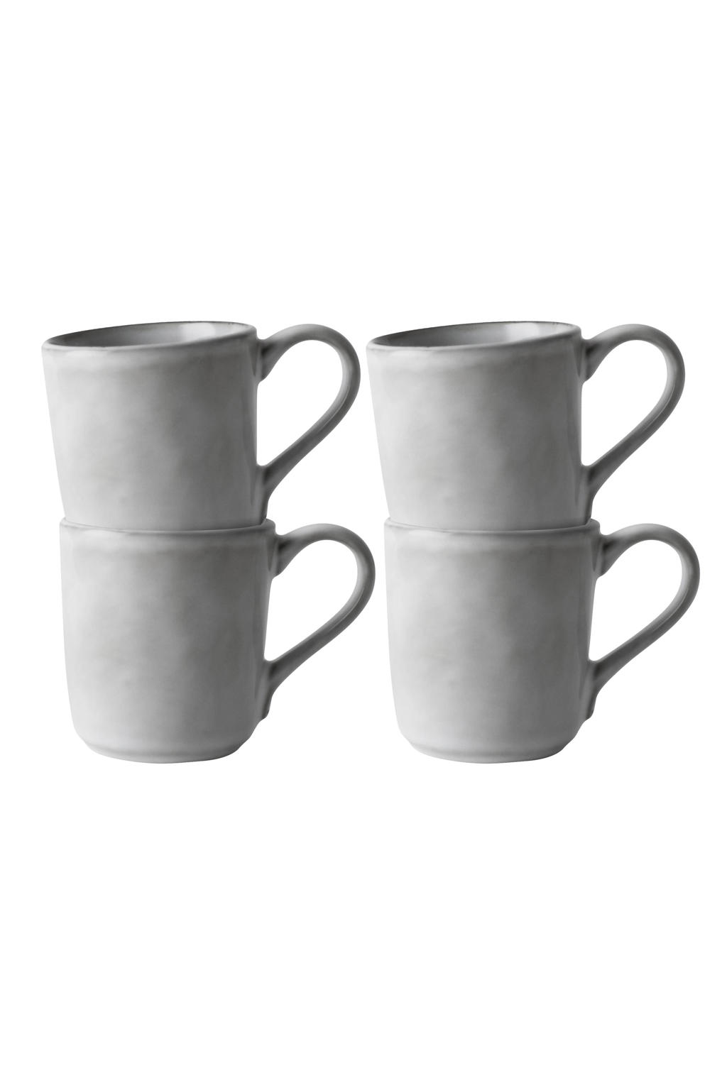 Dutch Rose set van 4 bekers licht grijs Organic