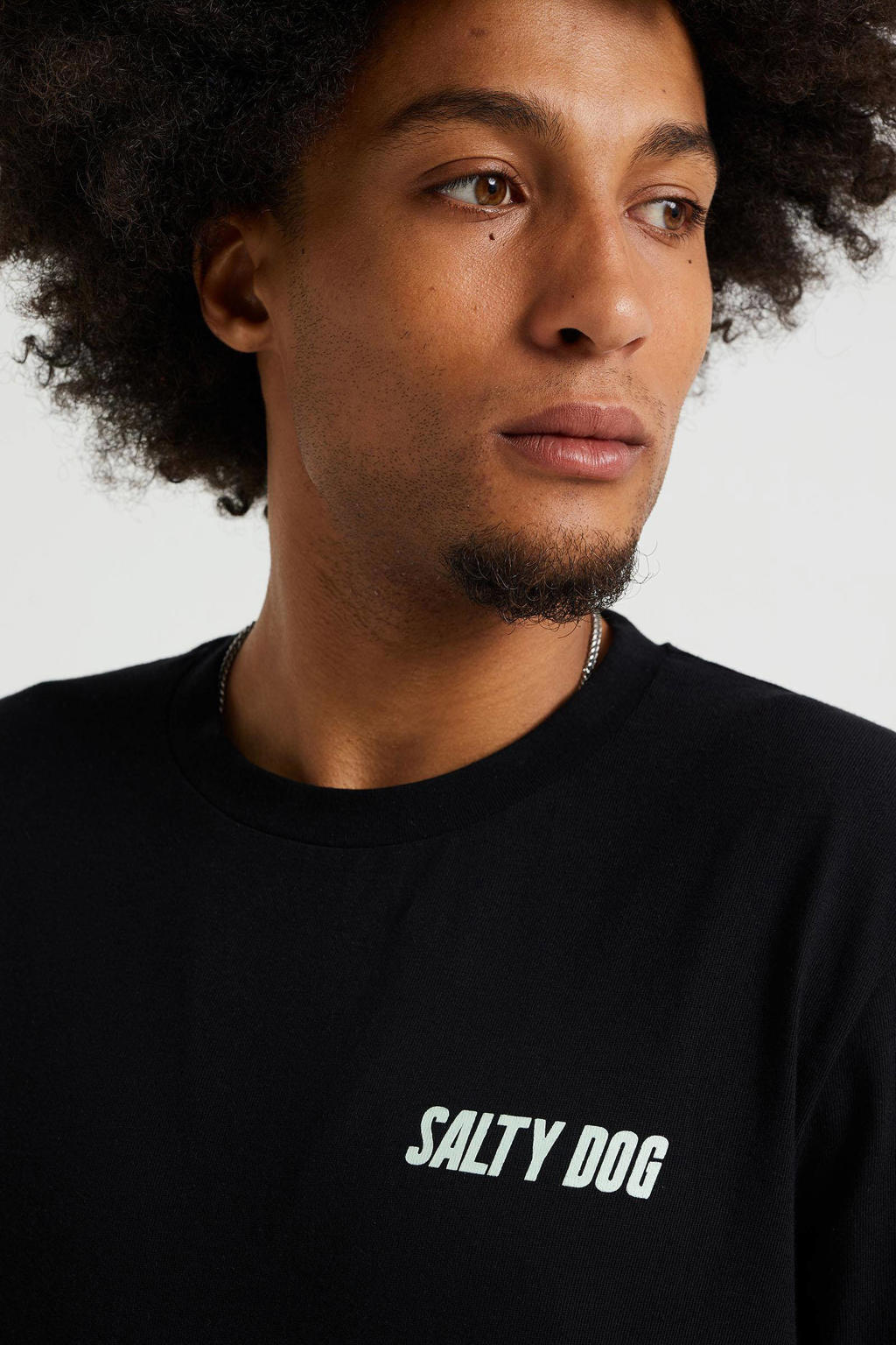 WE Fashion Salty Dog regular fit Tshirt met logo zwart wehkamp