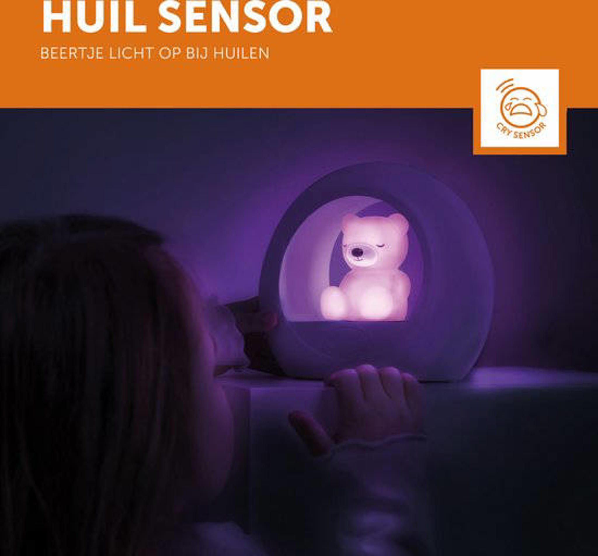 Zazu Billy de beer nachtlampje paars - Afbeelding 2