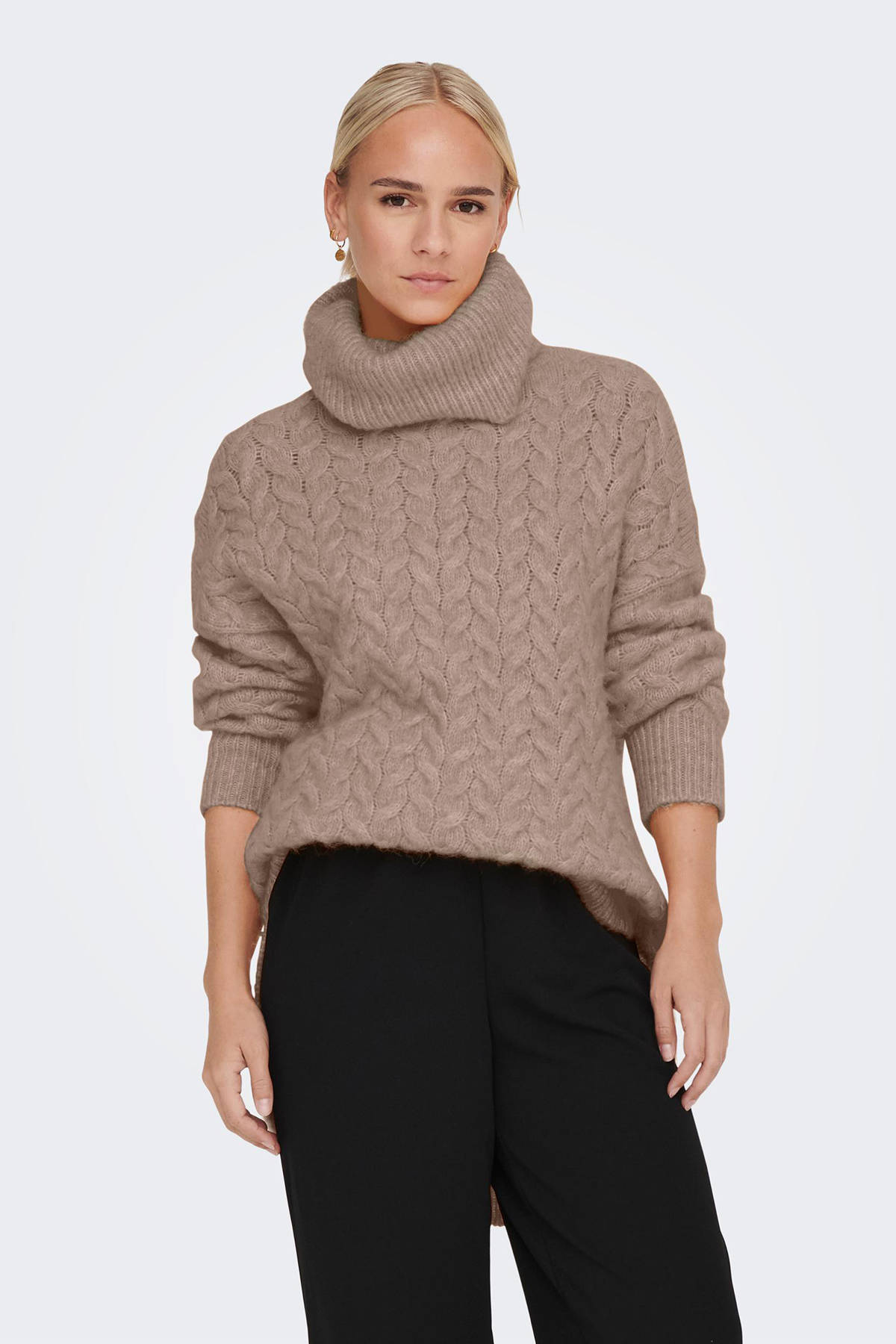 Mode Sweaters Grof gebreide truien Only Grof gebreide trui zwart casual uitstraling 