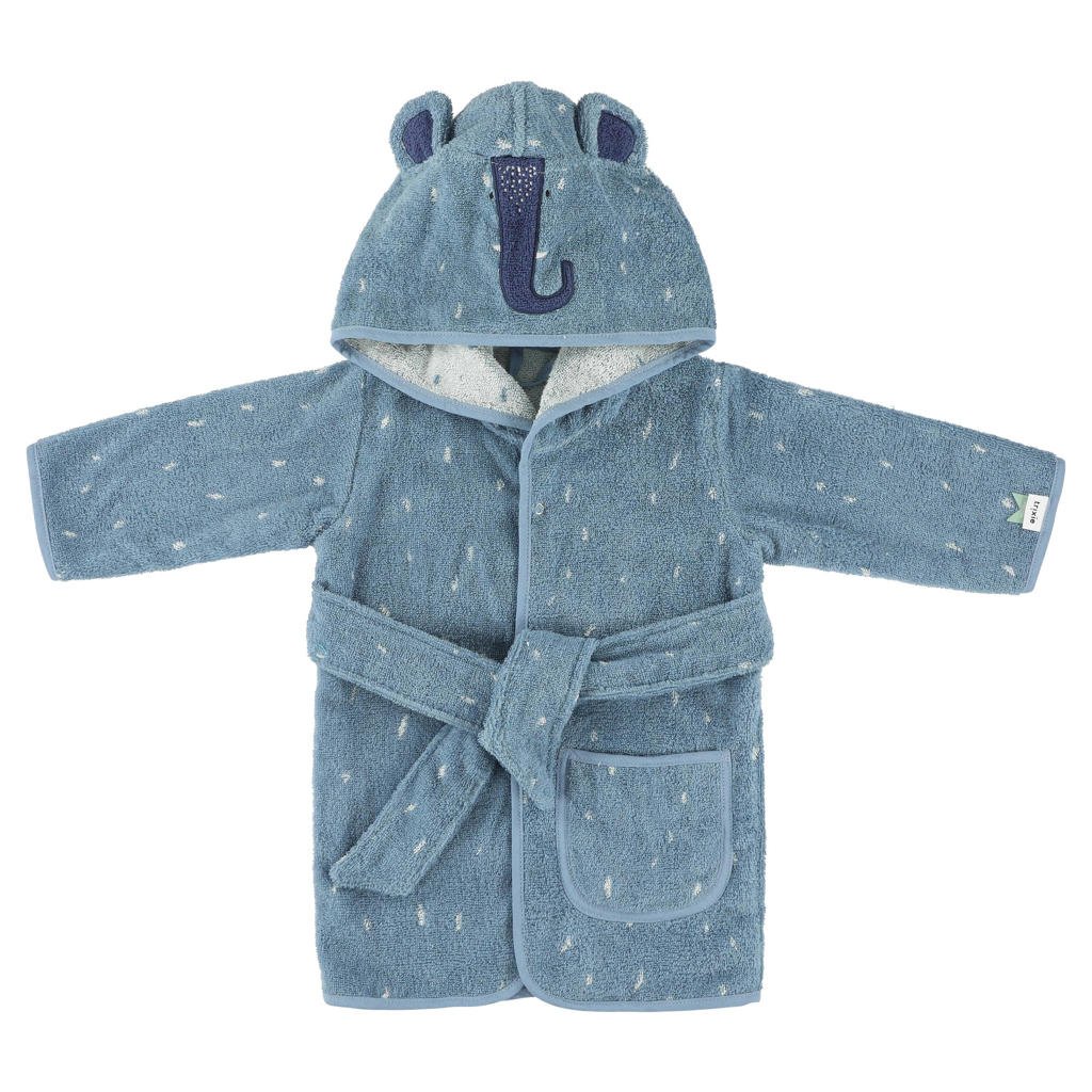 Trixie Mrs. Elephant badstof badjas blauw