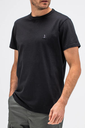 regular T-shirt zwart