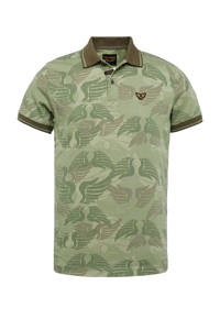 PME Legend polo met all over print 8036 groen