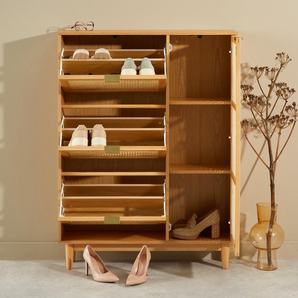 HOMCENT Shoe cabinet, shoe rack with door, pull-out shoe cabinet for shoes, boots, slippers (2 x 6 layers) (white HOMCENT Shoe cabinet, shoe rack with door, pull-out shoe cabinet for shoes, boots, slippers (2 x 6 layers) (white