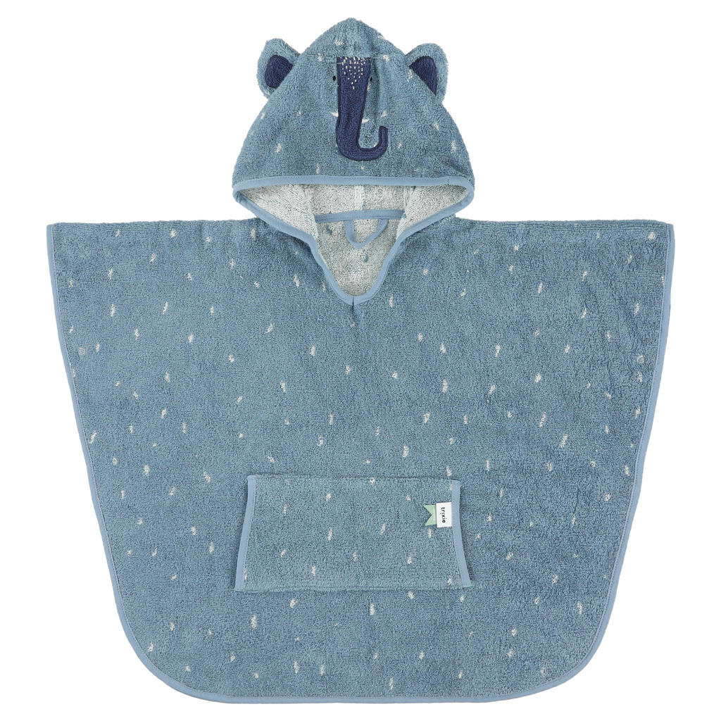 Trixie badponcho Mrs. Elephant 47x64 cm blauw