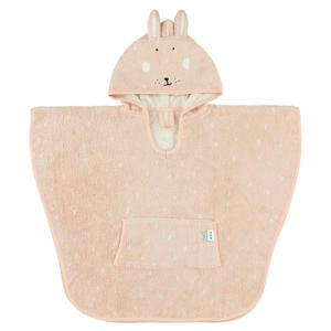 badponcho Mrs Rabbit 47x64 cm roze