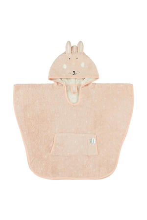 badponcho Mrs Rabbit 47x64 cm roze