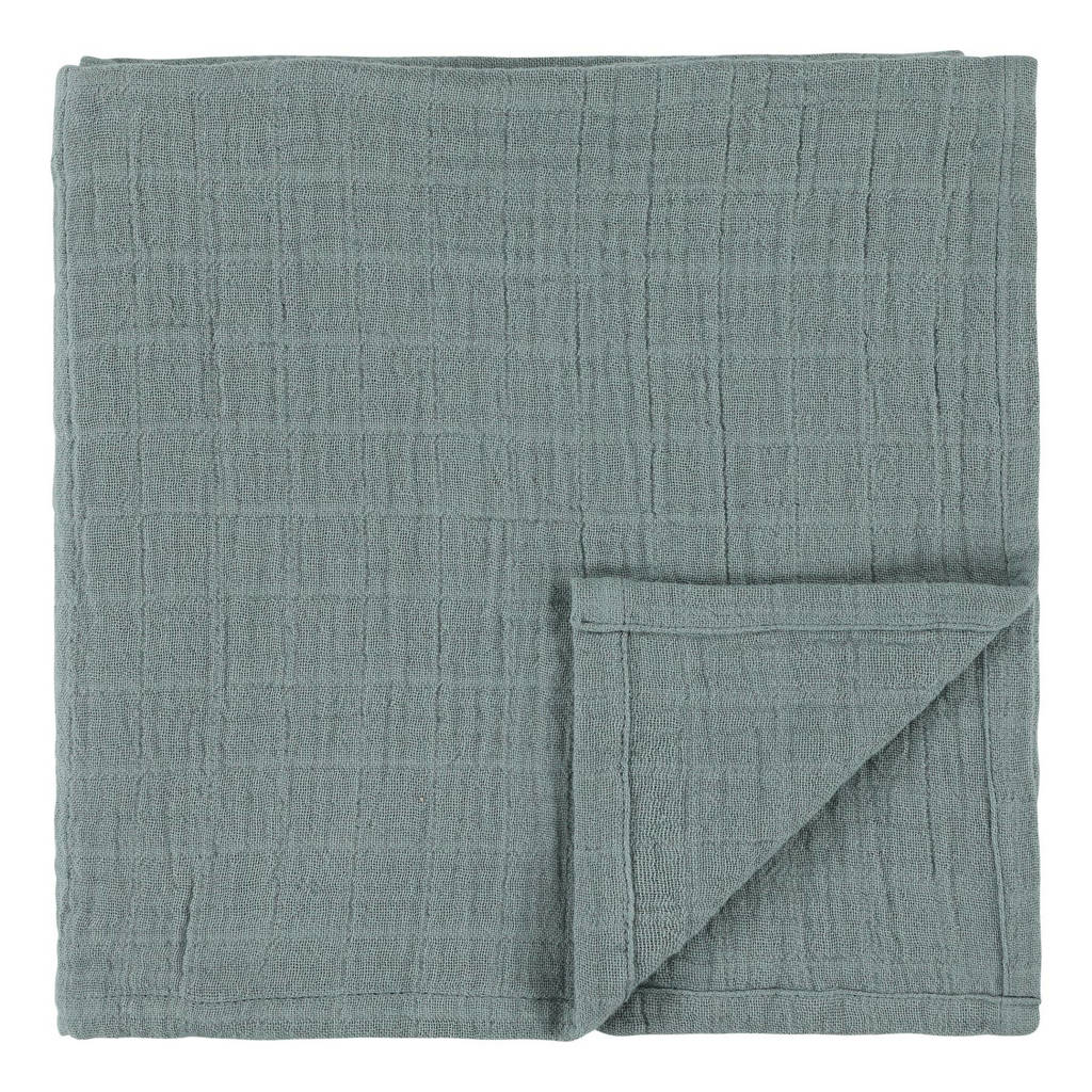 Trixie Bliss swaddle 110x110 cm - set van 2 petrol